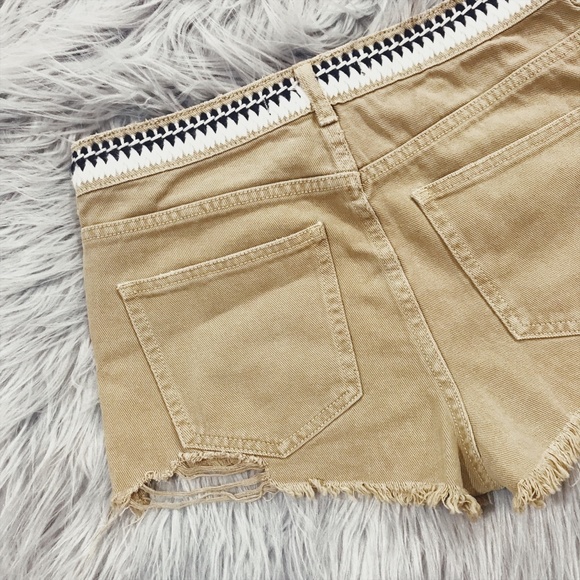 P.S. Erin Wasson Khaki Denim Shorts - Picture 5 of 5